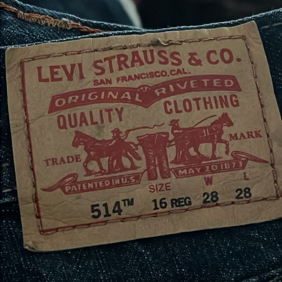Boys 28/28 16 reg Levi jeans 514 - Picture 4 of 4